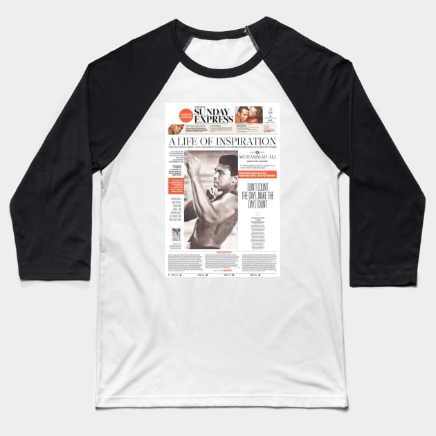 Muhammad Ali news Baseball T-Shirt by White Name